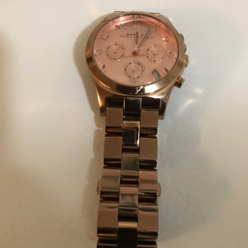 Marc by Marc Jacobs Rose Gold Tone Chronograph Watch